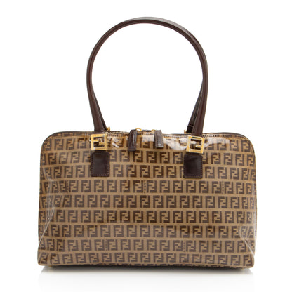 Fendi Vintage FF Zucchino Vinyl Satchel