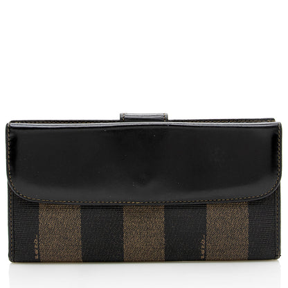 Fendi Vintage Penquin Canvas Flap Wallet (SHF-17235)