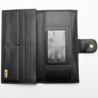 Fendi Vintage Penquin Canvas Flap Wallet (SHF-QiQsoi)