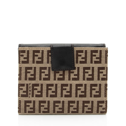 Fendi Vintage Zucchino French Wallet (SHF-vN8WMD)