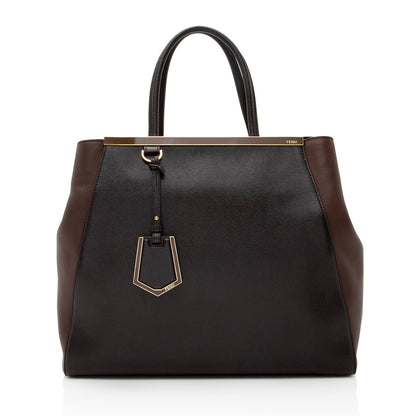 Fendi Vitello Calfskin 2Jours Elite Large Tote (SHF-22596)