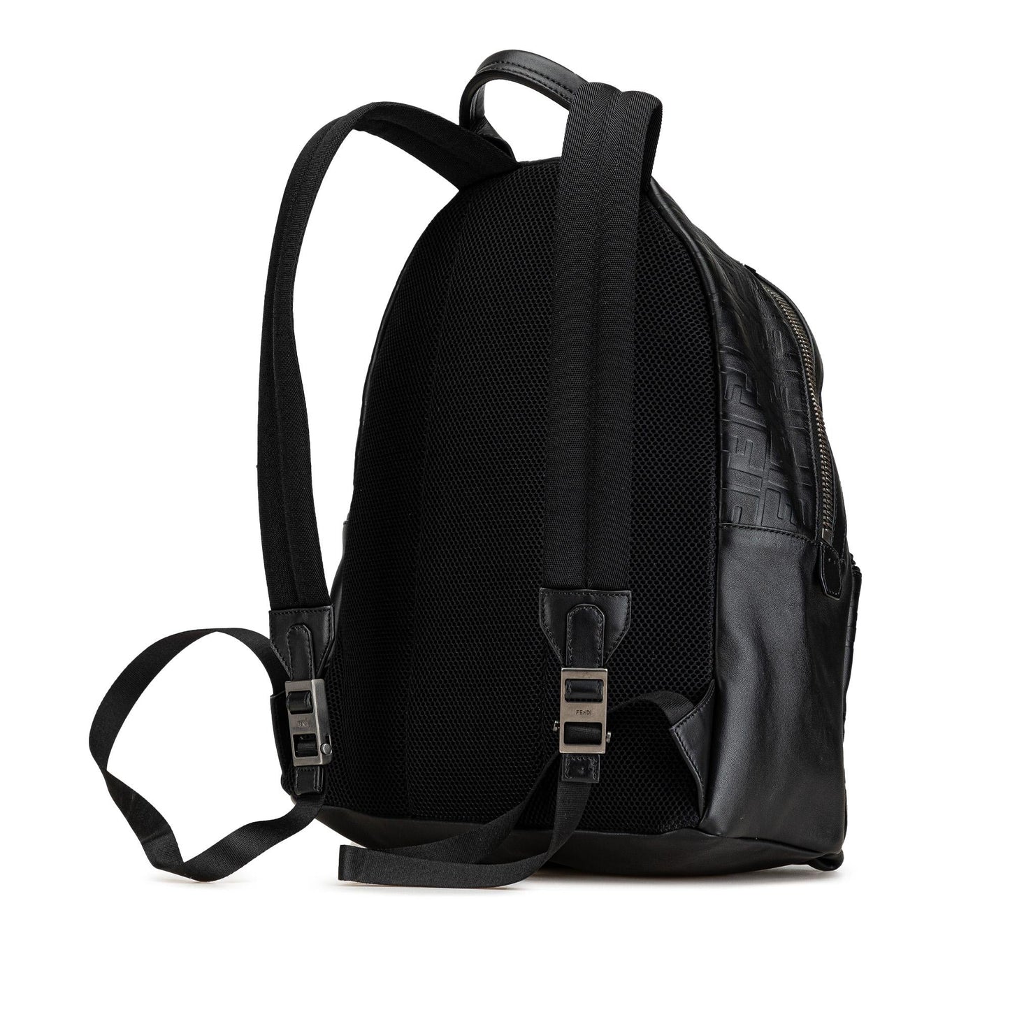 Fendi Vitello Grace Zucca Embossed Leather Backpack