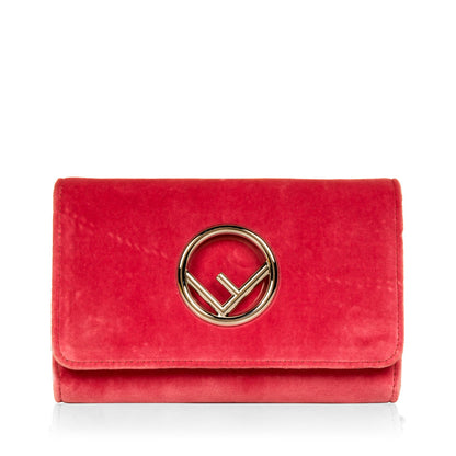 Fendi Kan I Velvet Crossbody
