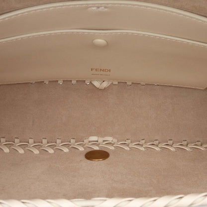 Fendi Woven Calfskin Vitello King Ceylon Baguette Satchel