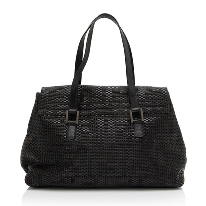 Fendi Woven Zucca Leather Forever Large Shoulder Bag (SHF-QqfMFO)