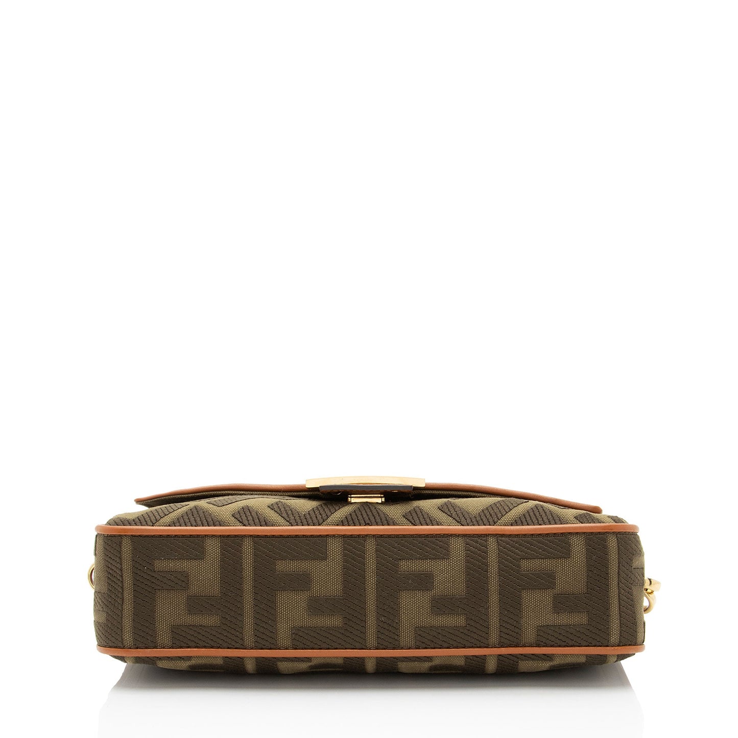 Fendi Zucca Calfskin Baguette Shoulder Bag
