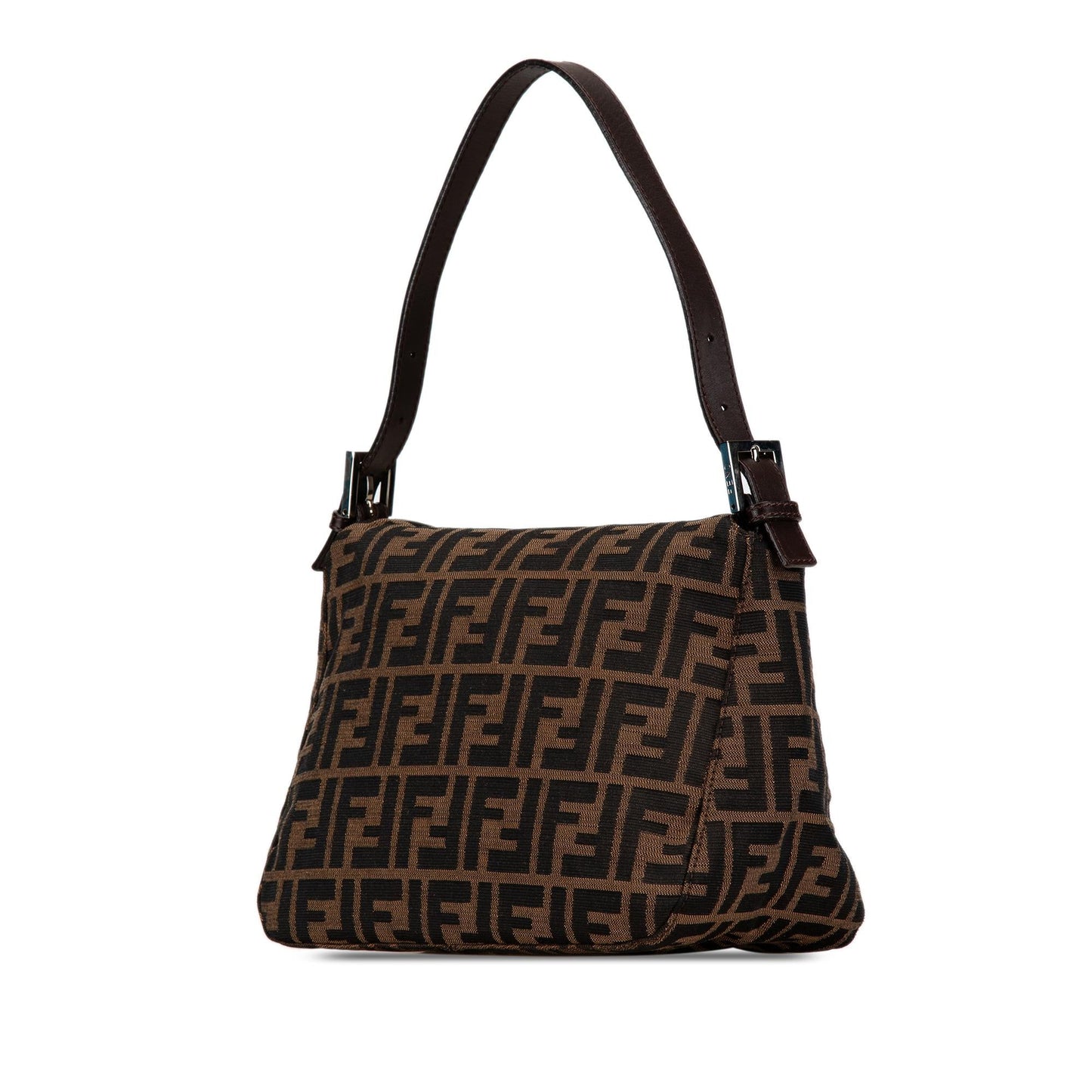 Fendi Zucca Canvas Double Flap Shoulder Bag (SHG-ulez5F)