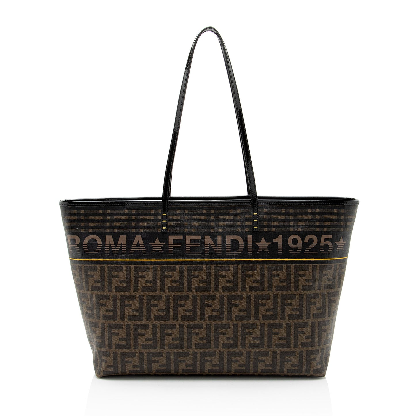 Fendi Zucca Canvas Logo Medium Roll Tote (SHF-U2XZrj)