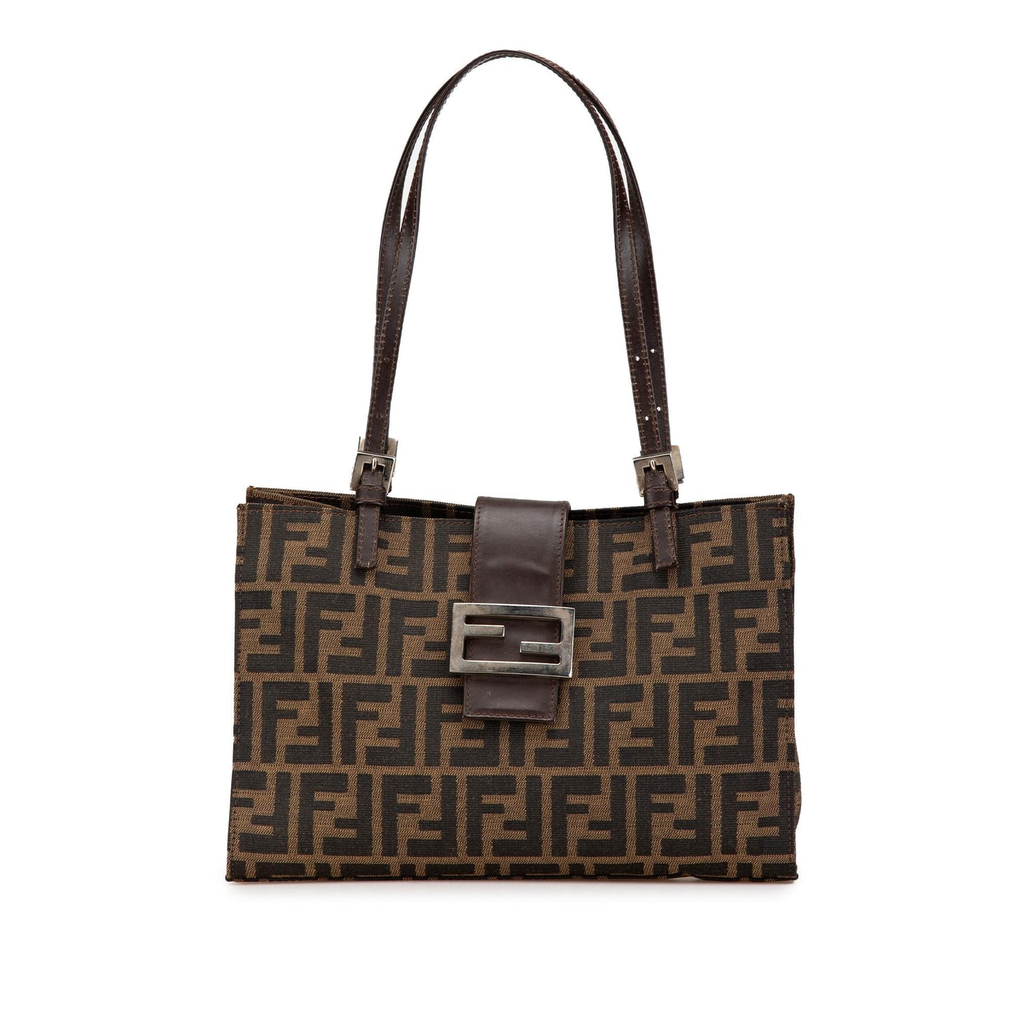 Fendi Zucca Canvas Shoulder Bag