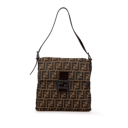Fendi Zucca Canvas Shoulder Bag