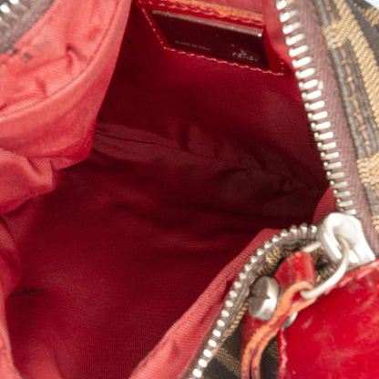 Fendi Zucca Canvas Studded Oyster Hobo