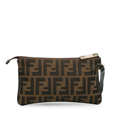 Fendi Zucca Canvas Wristlet Pouch (SHG-tzeTUn)