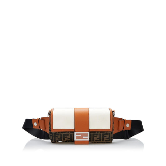 Fendi Zucca Convertible Leather Belt Bag