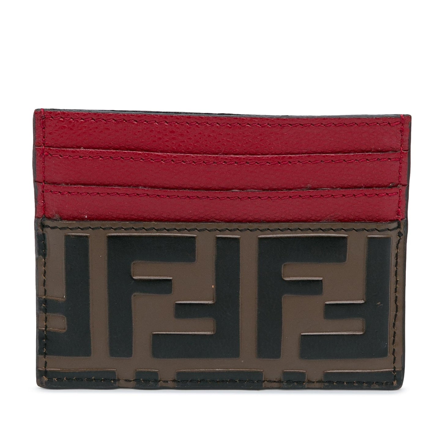 Fendi Zucca  Embossed Card Holder (SHG-NGm9kH)
