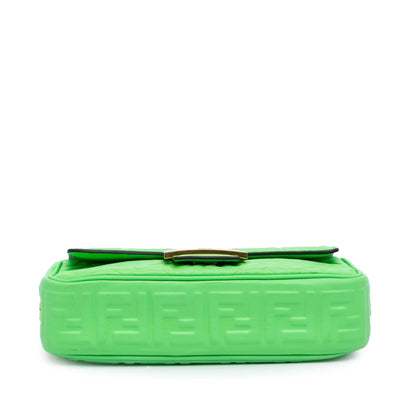 Fendi Zucca Embossed Chain Midi Baguette