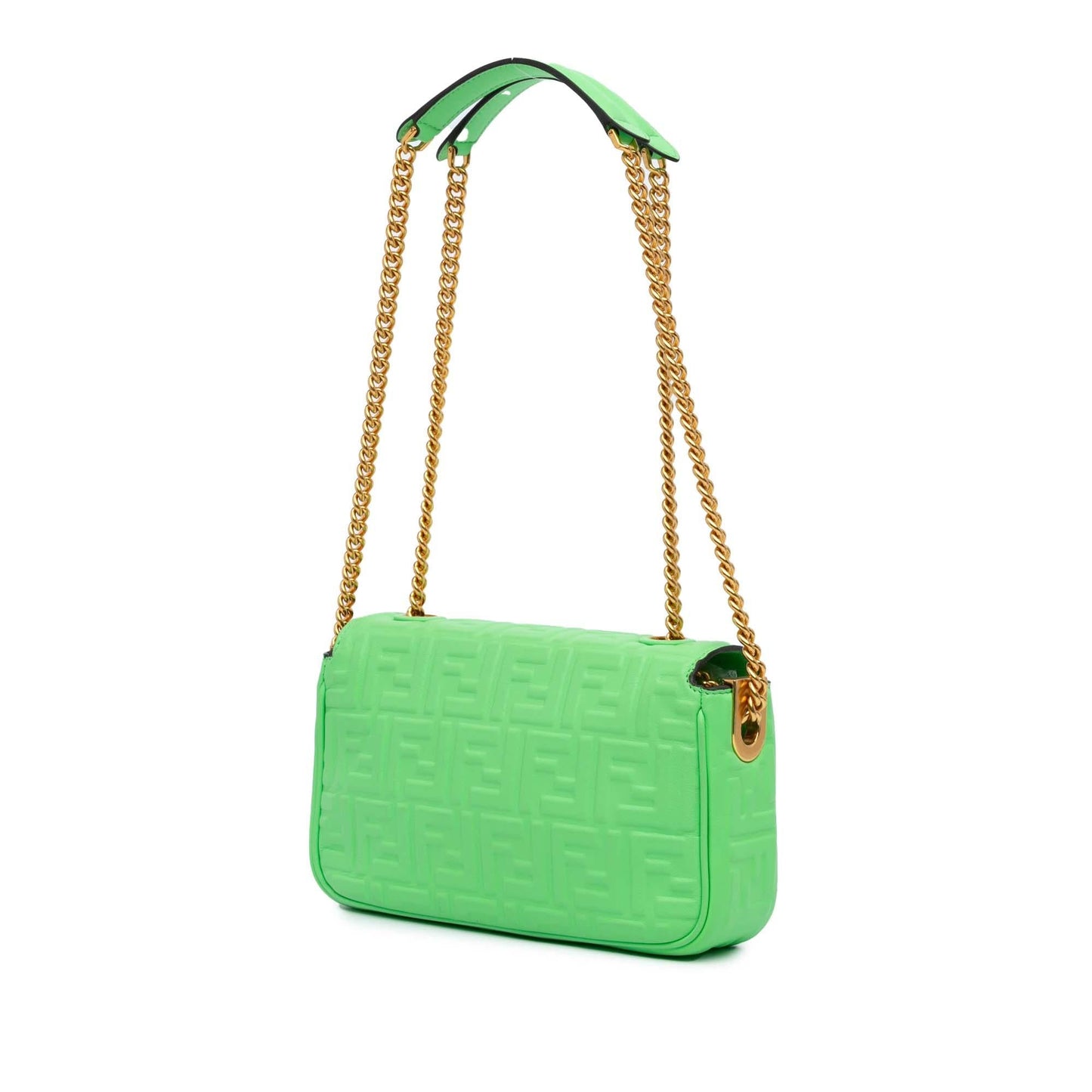 Fendi Zucca Embossed Chain Midi Baguette