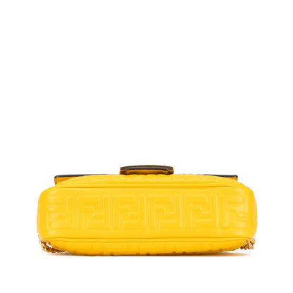 Fendi Zucca Embossed Chain Midi Baguette