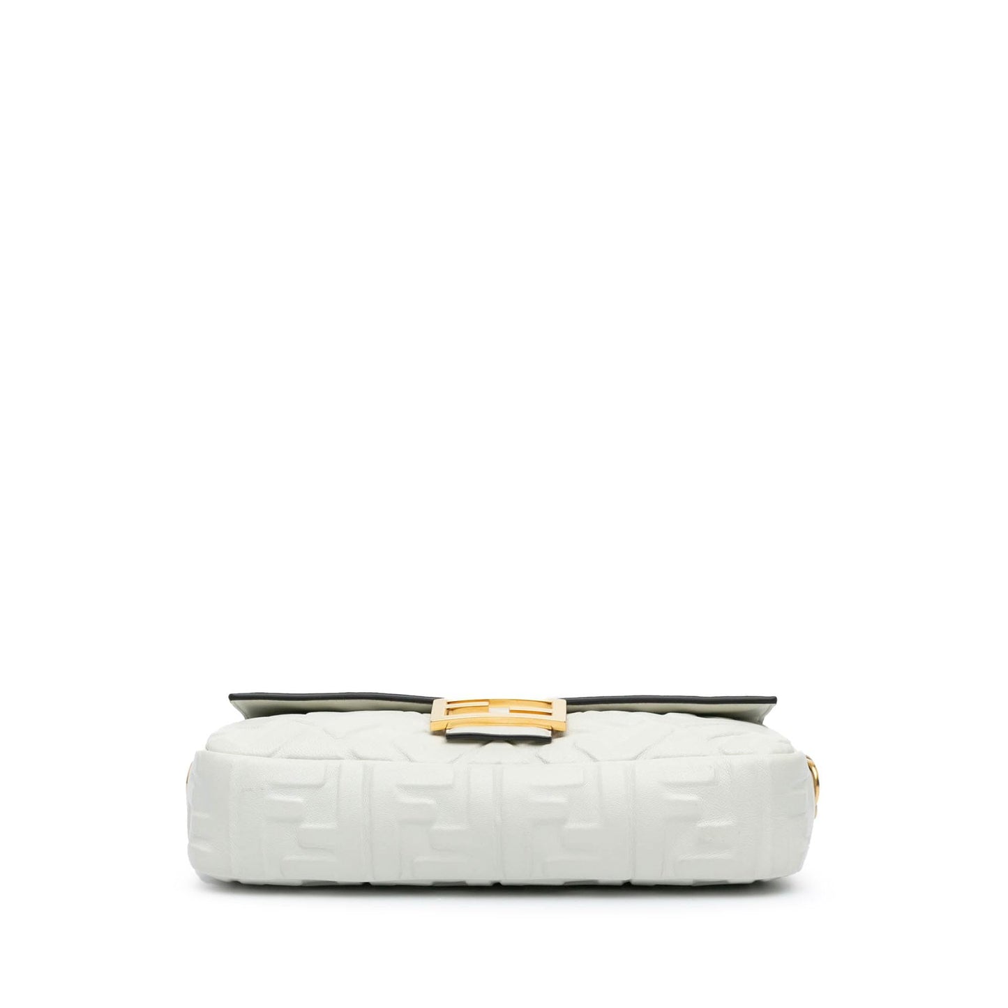 Fendi Zucca Embossed Leather Baguette Satchel