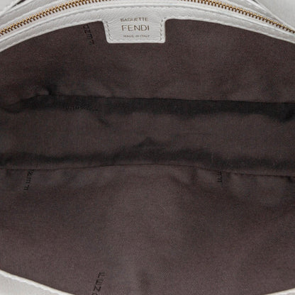 Fendi Zucca Embossed Leather Baguette Satchel