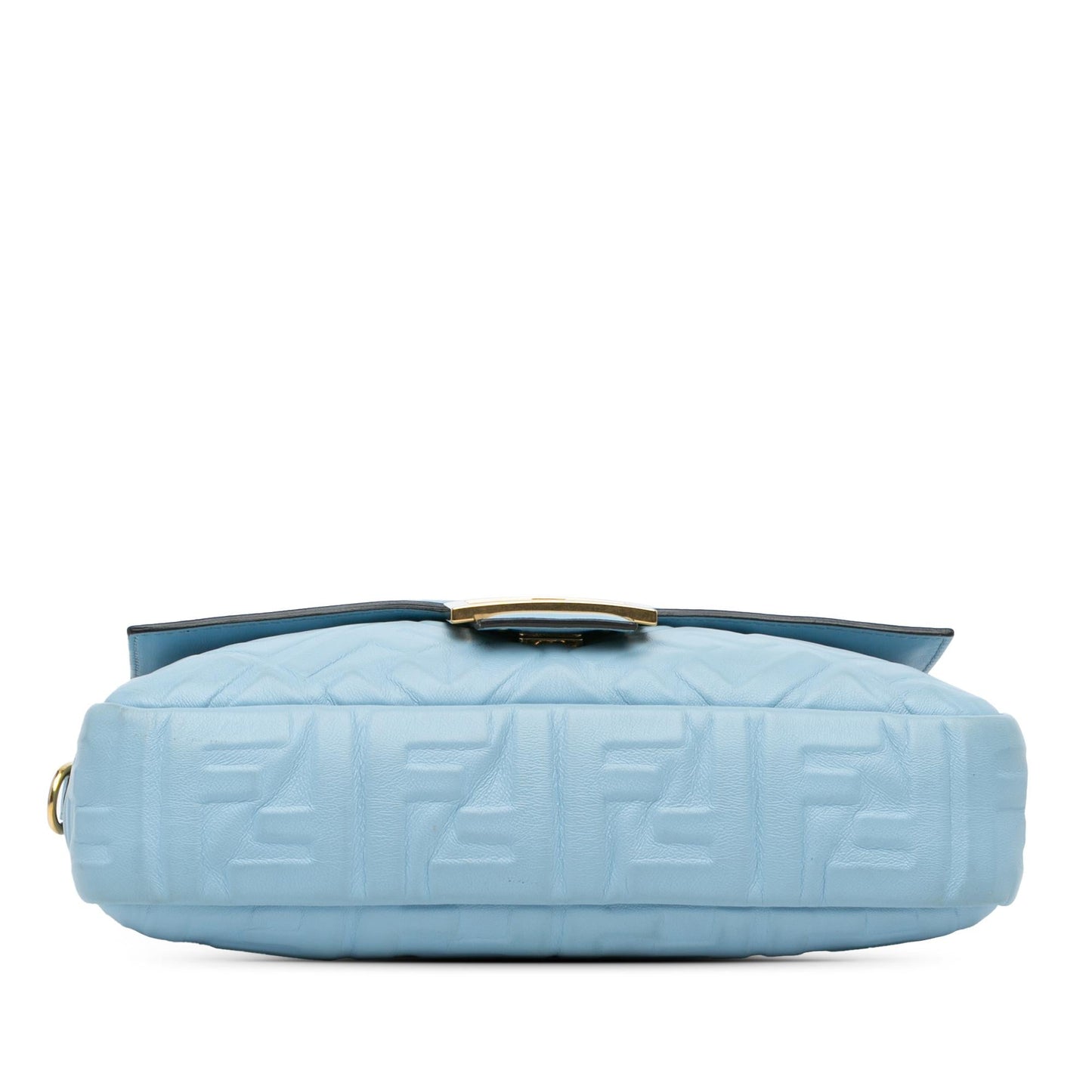 Fendi Zucca Embossed Leather Baguette Satchel