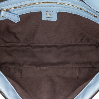 Fendi Zucca Embossed Leather Baguette Satchel