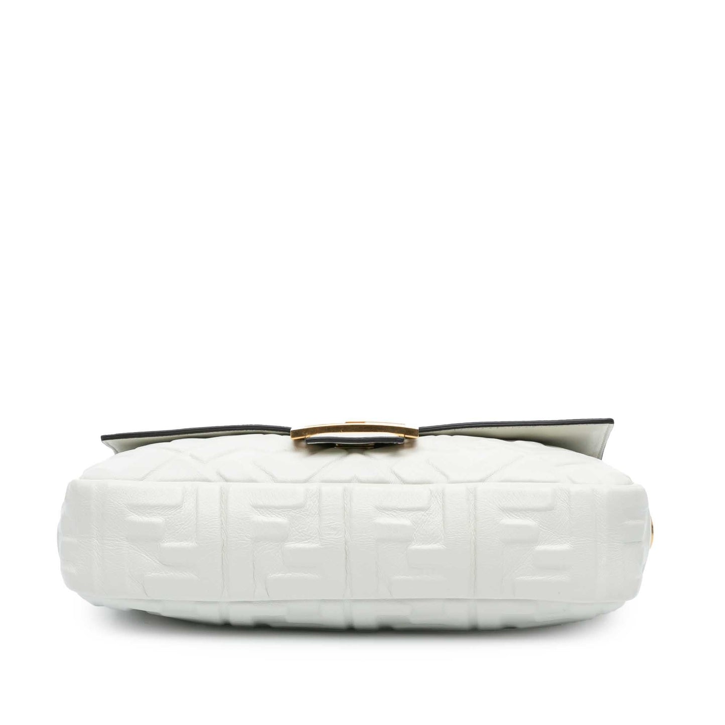 Fendi Zucca Embossed Leather Baguette Satchel