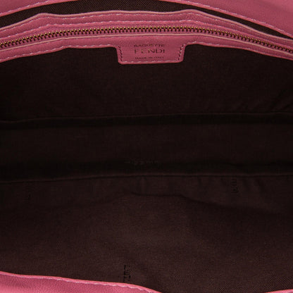 Fendi Zucca Embossed Leather Baguette Satchel