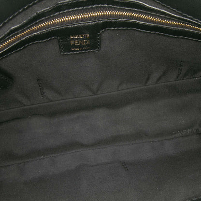 Fendi Zucca Embossed Leather Baguette Satchel