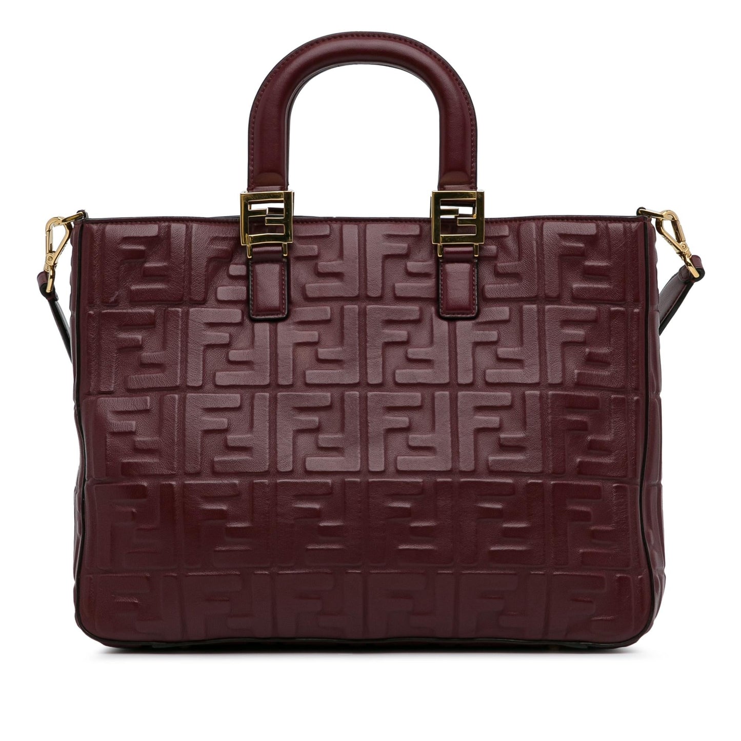 Fendi Zucca Embossed Leather Satchel (SHG-Th9GBp)