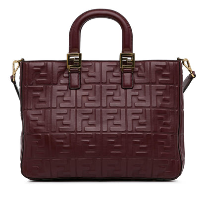 Fendi Zucca Embossed Leather Satchel (SHG-Th9GBp)