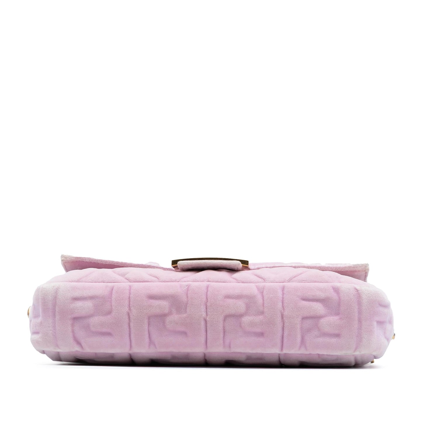 Fendi Zucca Embossed Velvet Baguette Satchel