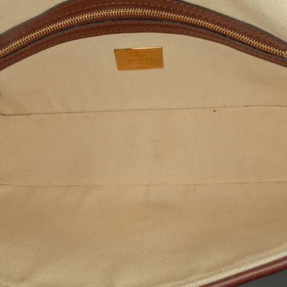 Fendi Zucca Embroidered Canvas Baguette Satchel (SHG-mIE6q3)
