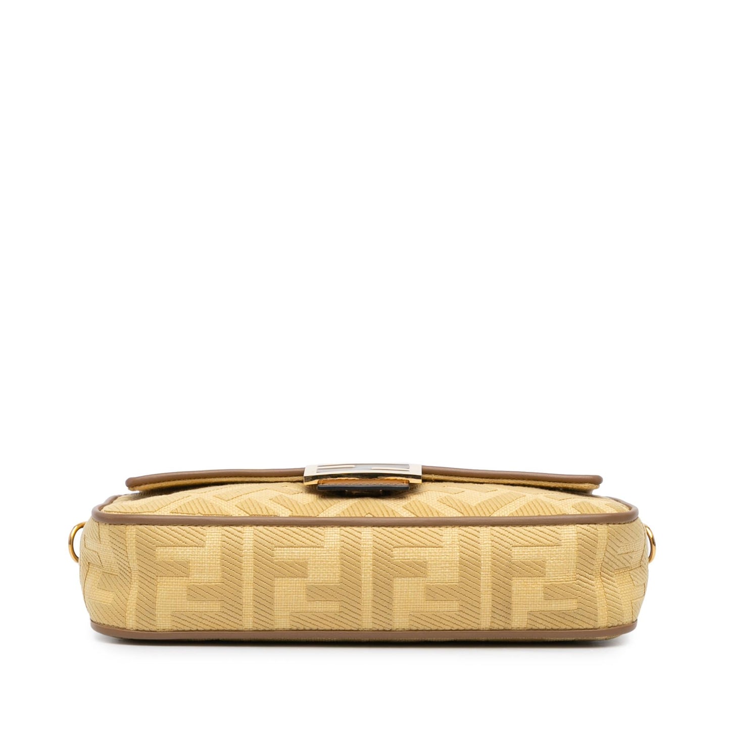 Fendi Zucca Embroidered Canvas Baguette Satchel