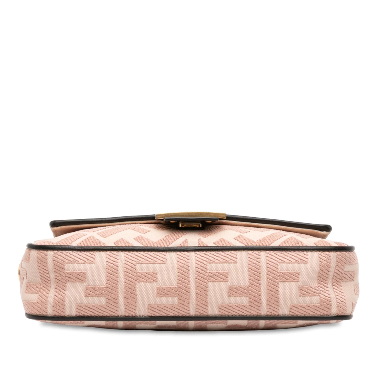 Fendi Zucca Embroidered Canvas Baguette Satchel