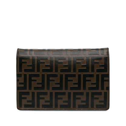 Fendi Zucca Kan I F Embossed Wallet on Chain (SHG-Du8lbp)