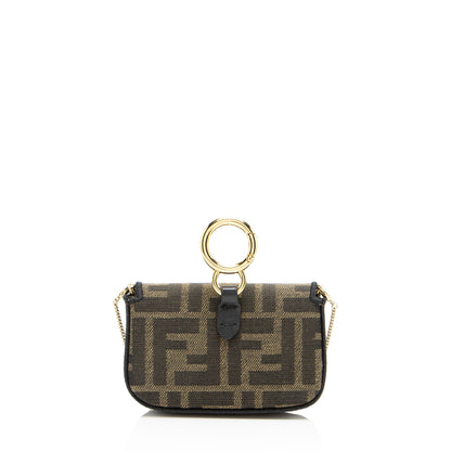Fendi Zucca Nano Baguette Charm Crossbody