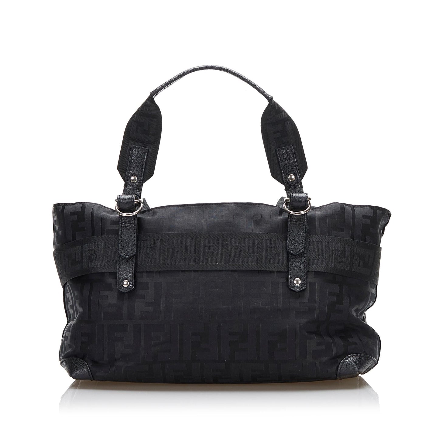 Fendi Zucca Nylon Zip Code Handbag (SHG-y6NeOn)