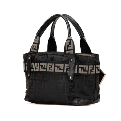Fendi Zucca Nylon Zip Code Handbag