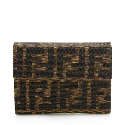 Fendi Zucca Trifold Compact Wallet - FINAL SALE (SHF-12797)