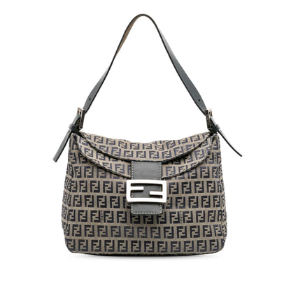 Fendi Zucchino Canvas Double Flap Mamma