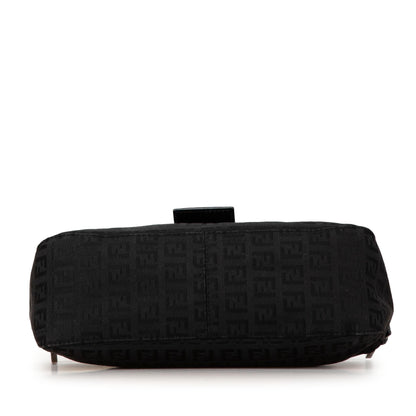 Fendi Zucchino Canvas Double Flap Shoulder Bag (SHG-CGy5Y0)