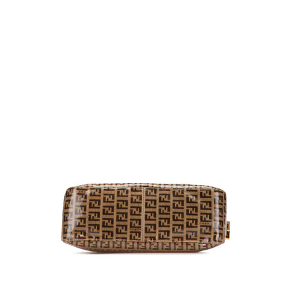 Fendi Zucchino Crystal Double Flap Shoulder Bag