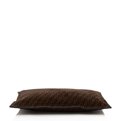 Fendi Zucchino Suede Large Flat Pouch (SHF-79WgbJ)