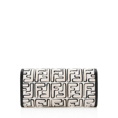 Fendi x Joshua Vides FF Logo Leather Wallet with Chain (SHF-22821)