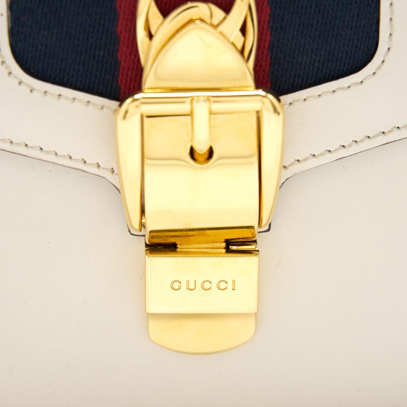 Gucci White Sylvie Small Shoulder Bag