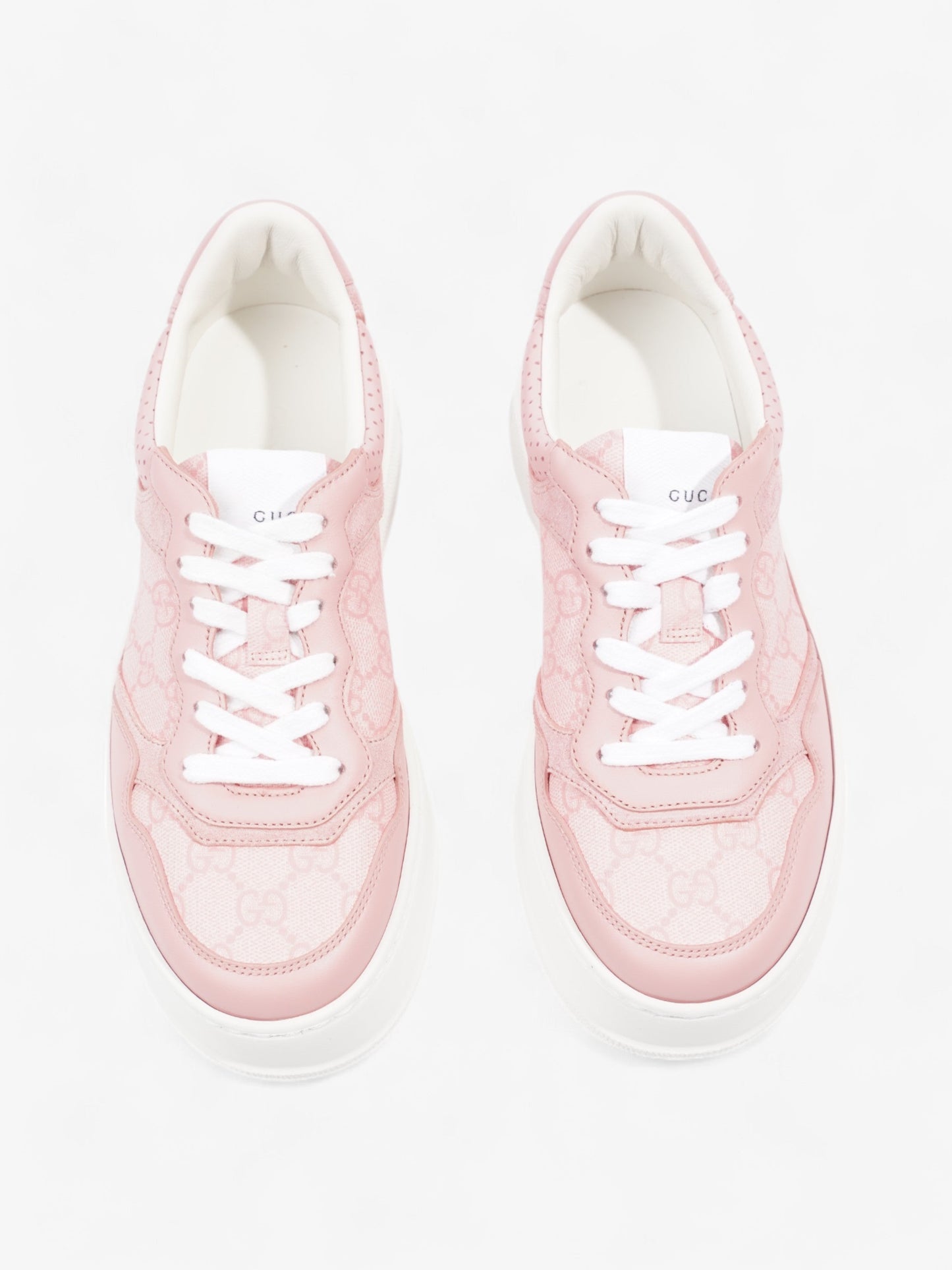 Gucci GG Supreme Sneakers Pink / White Canvas EU 37 UK 4
