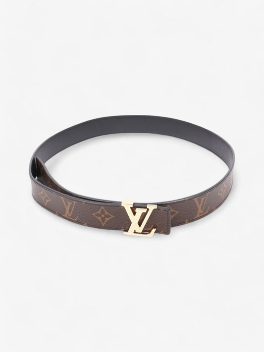 Louis Vuitton LV Initiales Reversible Belt Monogram / Black / Gold Canvas 85cm / 34"