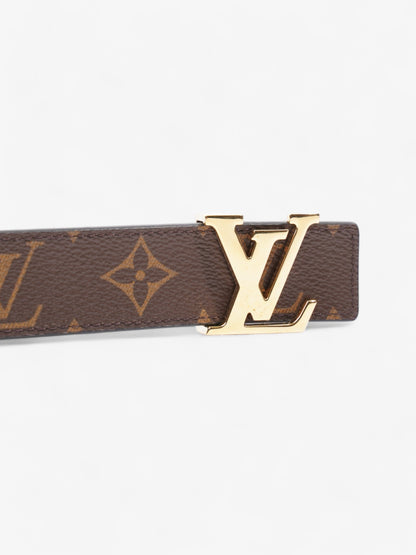 Louis Vuitton LV Initiales Reversible Belt Monogram / Black / Gold Canvas 85cm / 34"