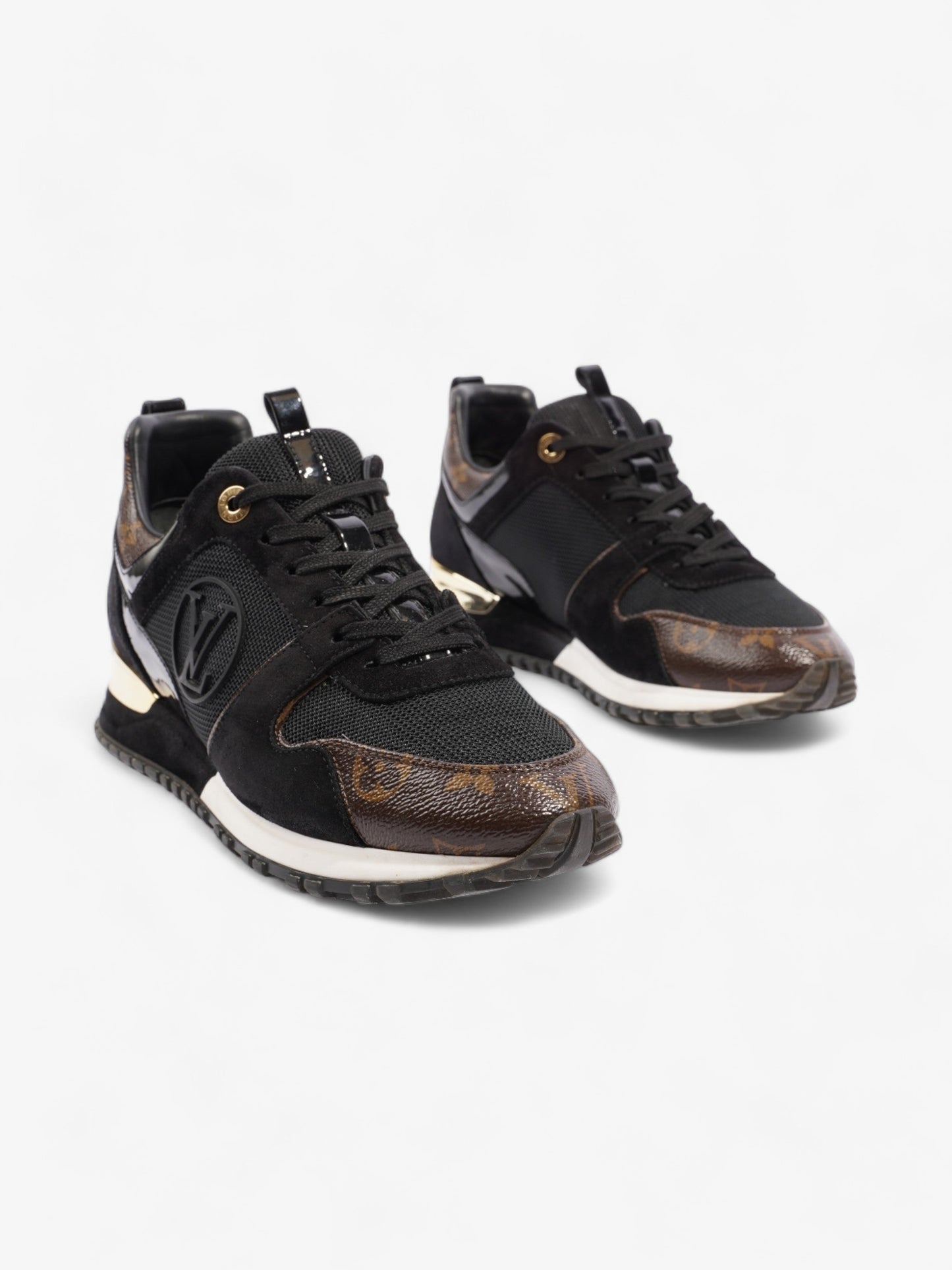 Louis Vuitton Run Away Sneakers Black / Brown Monogram Mesh EU 38.5 UK 5.5