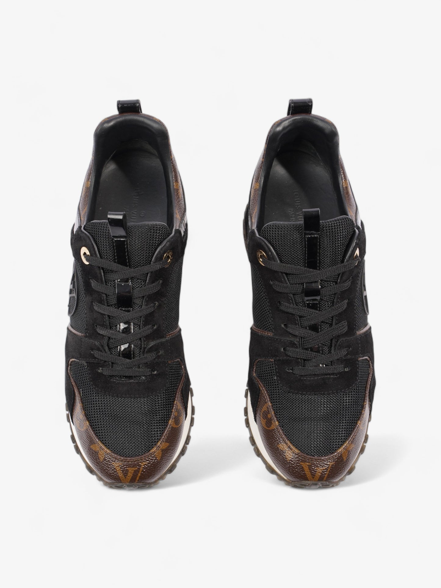 Louis Vuitton Run Away Sneakers Black / Brown Monogram Mesh EU 38.5 UK 5.5